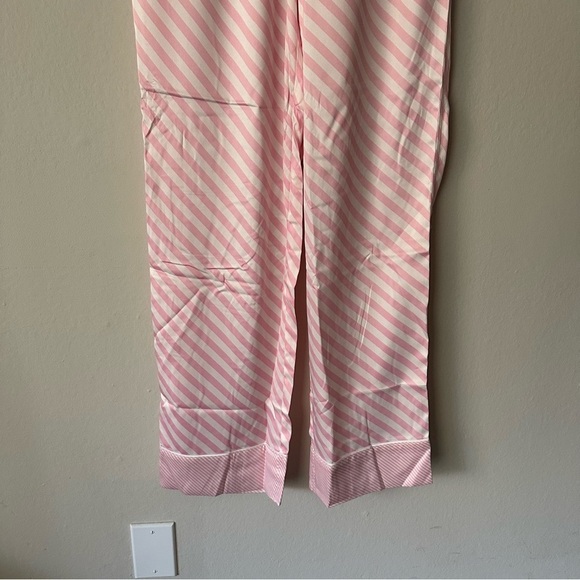 Victoria’s Secret Classic Satin Afterhours Pink Stripe Satin Pajama Set silky XS - Picture 13 of 15